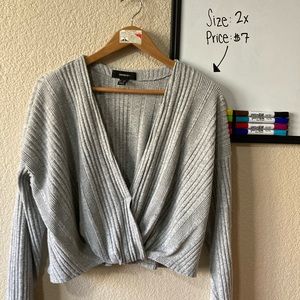 Grey cropped sweater